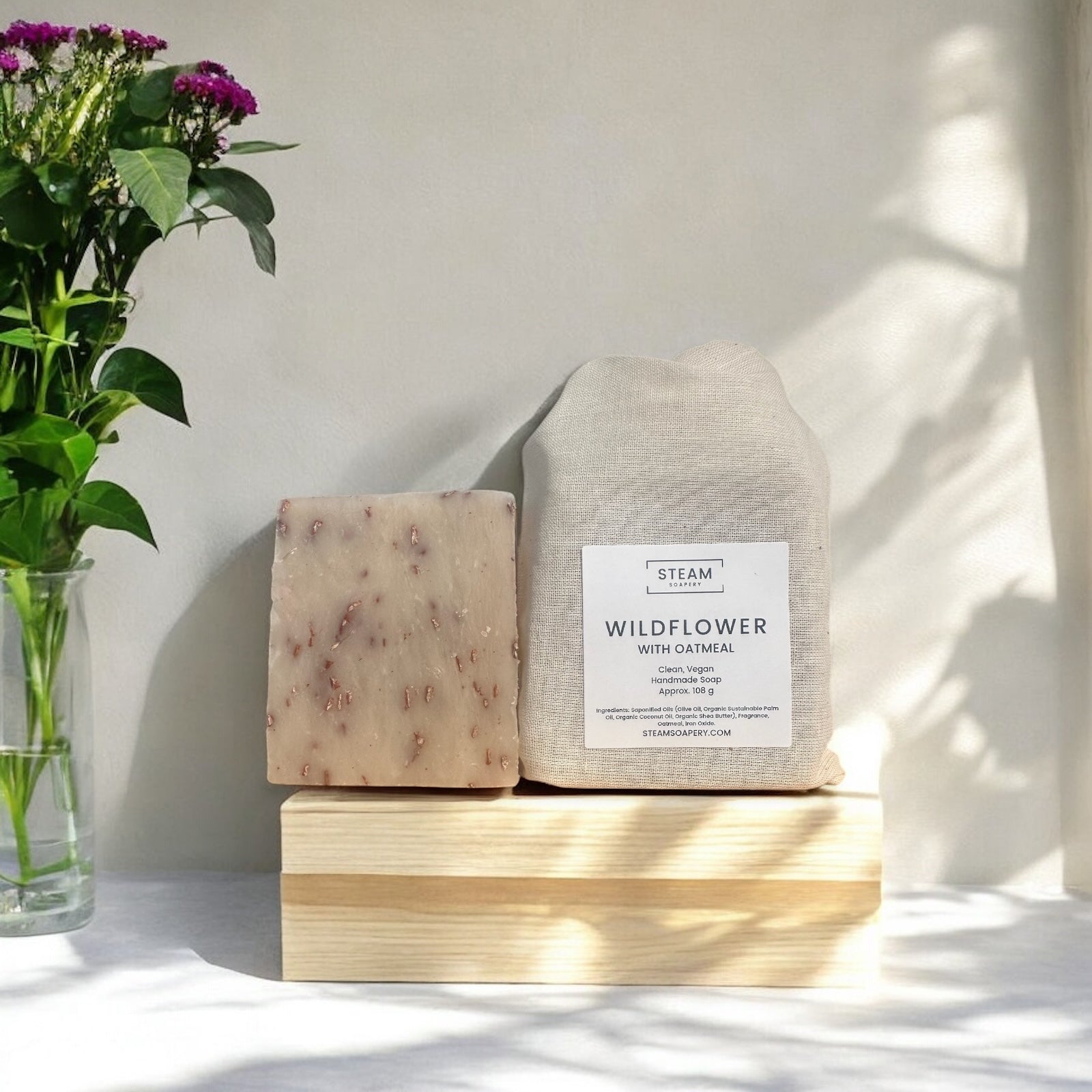 Wildflower Soap Dressed vs Naked