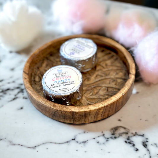 Cotton Candy Shower Steamer handmade by Steam Soapery