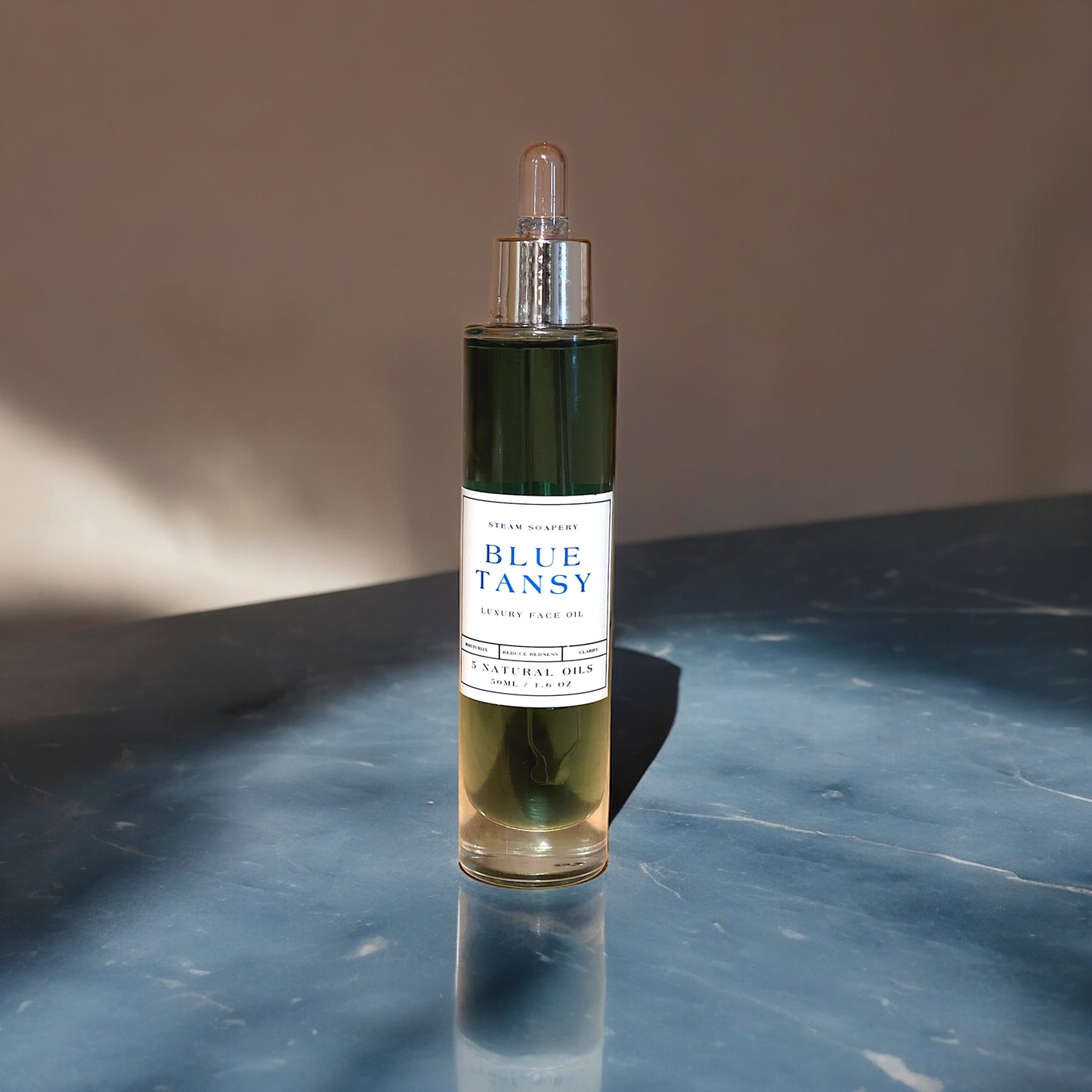 Blue Tansy Glass Bottle