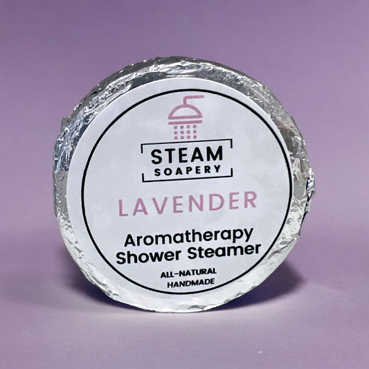 Lavender Shower Steamer handmade by Steam Soapery