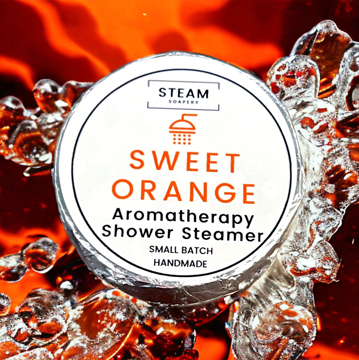 Sweet Orange Shower Steamer handmade by Steam Soapery