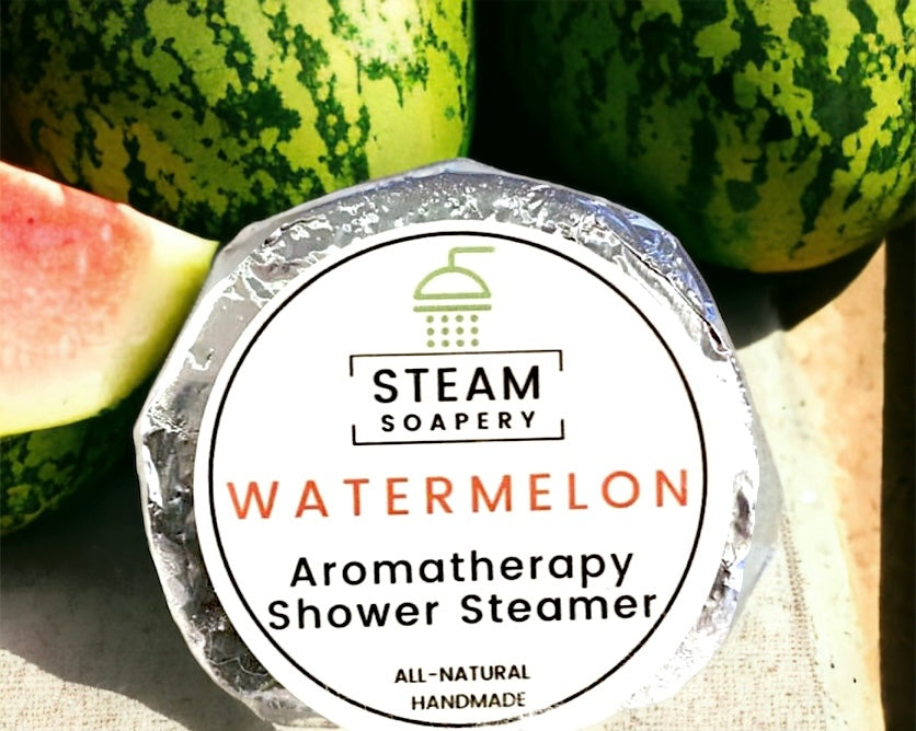 Watermelon Shower Steamer handmade by Steam Soapery