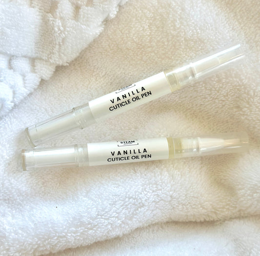 Vanilla Cuticle Oil Pen for moisturizing and nourishing cuticles with a soothing vanilla scent