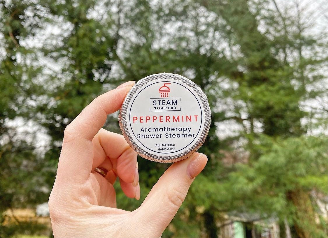 Peppermint Shower Steamer handmade by Steam Soapery